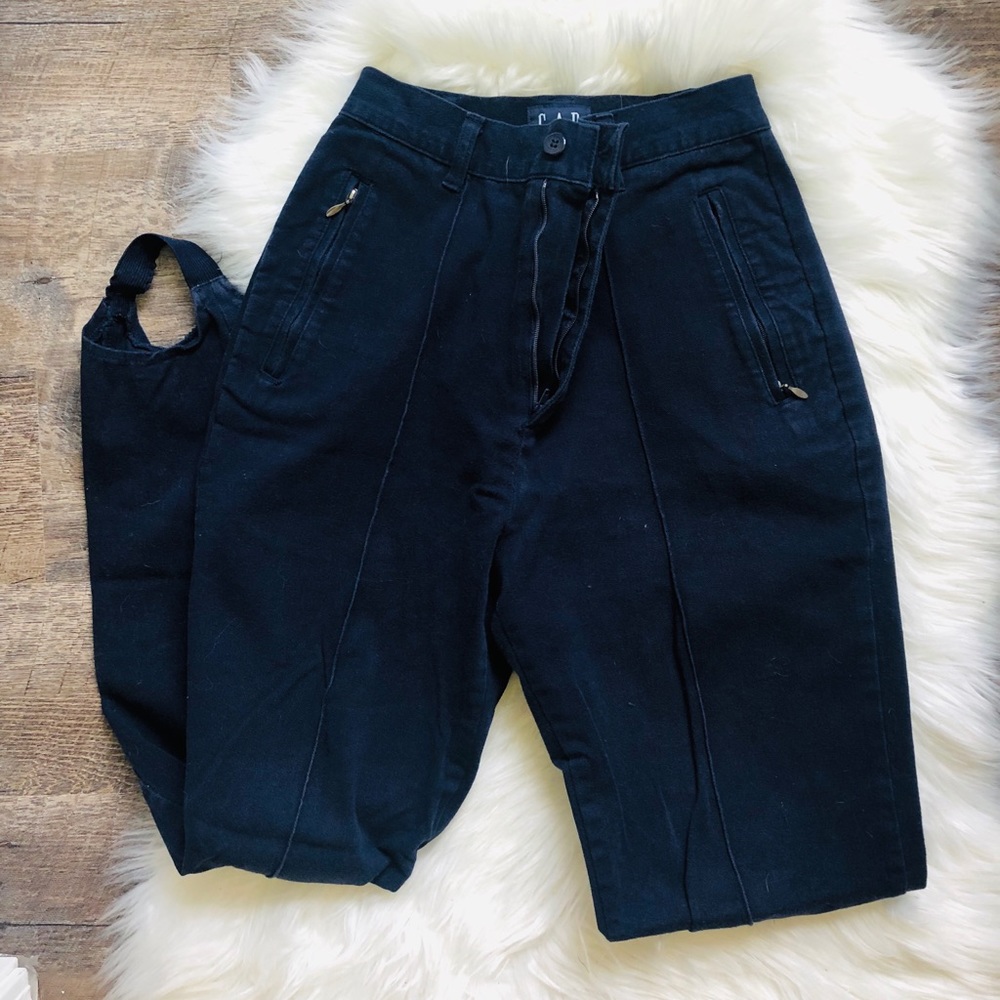 Gap vintage pleated high waisted stirrup pants